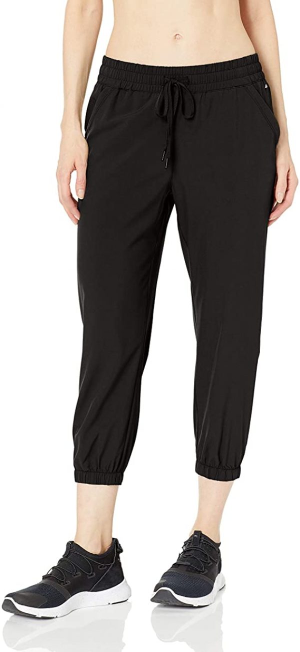Amazon Essentials Women’s Performance Stretch Woven Crop Jogger Pant